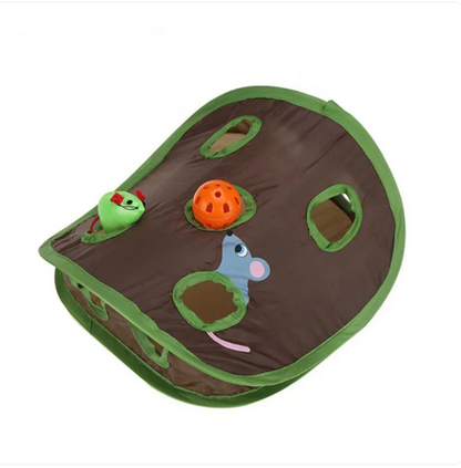 Oliver™ Cat Tent with Toys – Interactive Cave with Mice and Balls