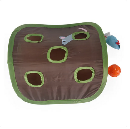Oliver™ Cat Tent with Toys – Interactive Cave with Mice and Balls
