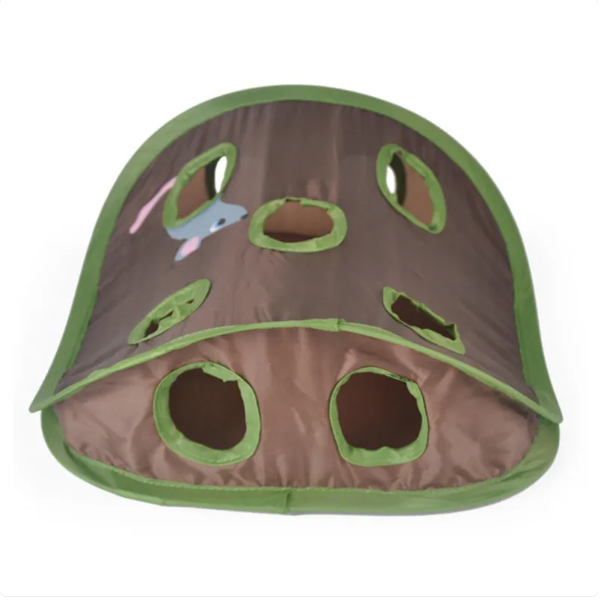 Oliver™ Cat Tent with Toys – Interactive Cave with Mice and Balls