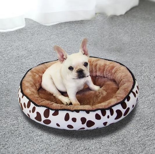 Ruby™ Dog Bed with Soft Cushion and Modern Dots Design