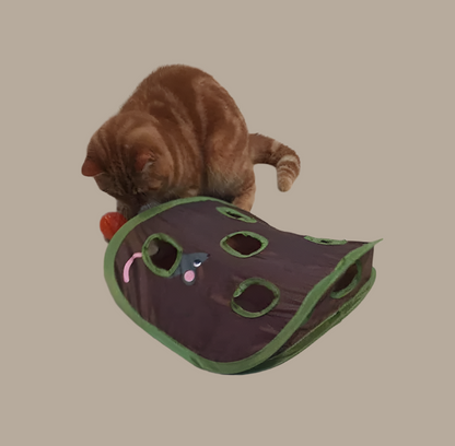 Oliver™ Cat Tent with Toys – Interactive Cave with Mice and Balls