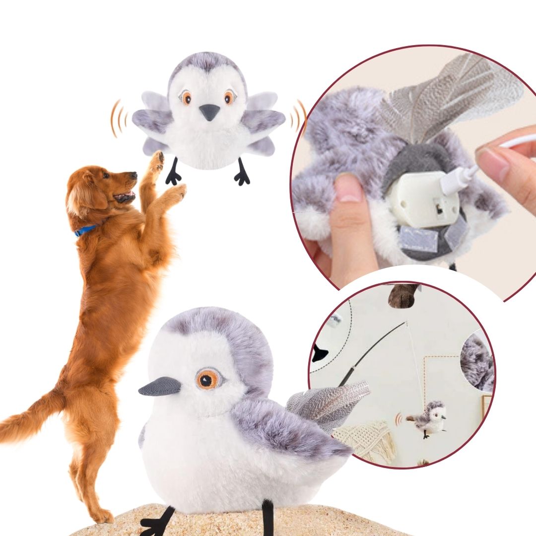 Ollie™ Interactive Owl Dog Toy with Fluttering Wings and Sounds