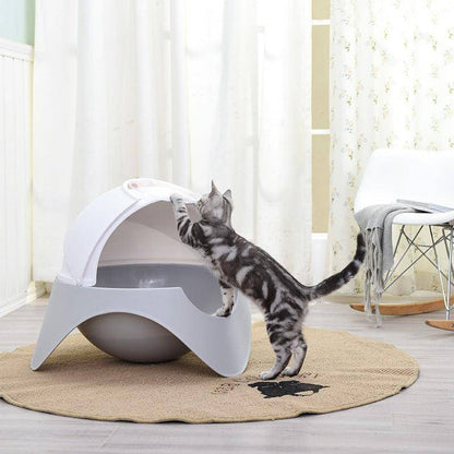 Enclosed Space Capsule Cat Litter Box – Modern, Odor-Controlled & Comfort-Focused