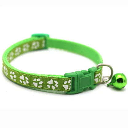 Luna | Adjustable bowtie dog collar with bell and playful print