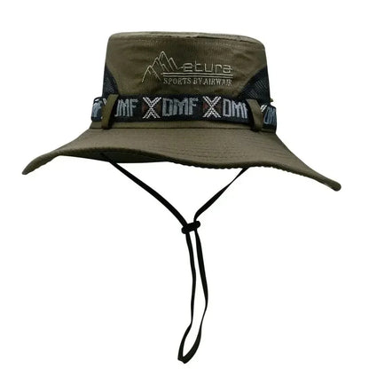 Summer Outdoor Hiking Bucket Hat for Men with UV Protection and Breathable Mesh
