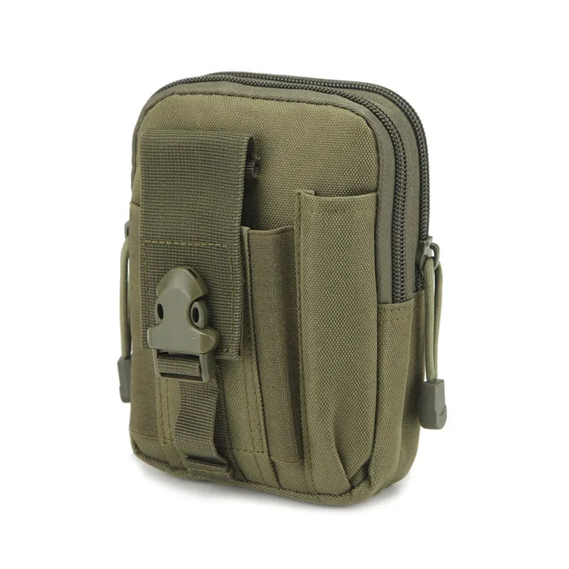 Tactical Nylon Molle Pouch Waist Pack with Phone Pocket for Hiking and Outdoor Use