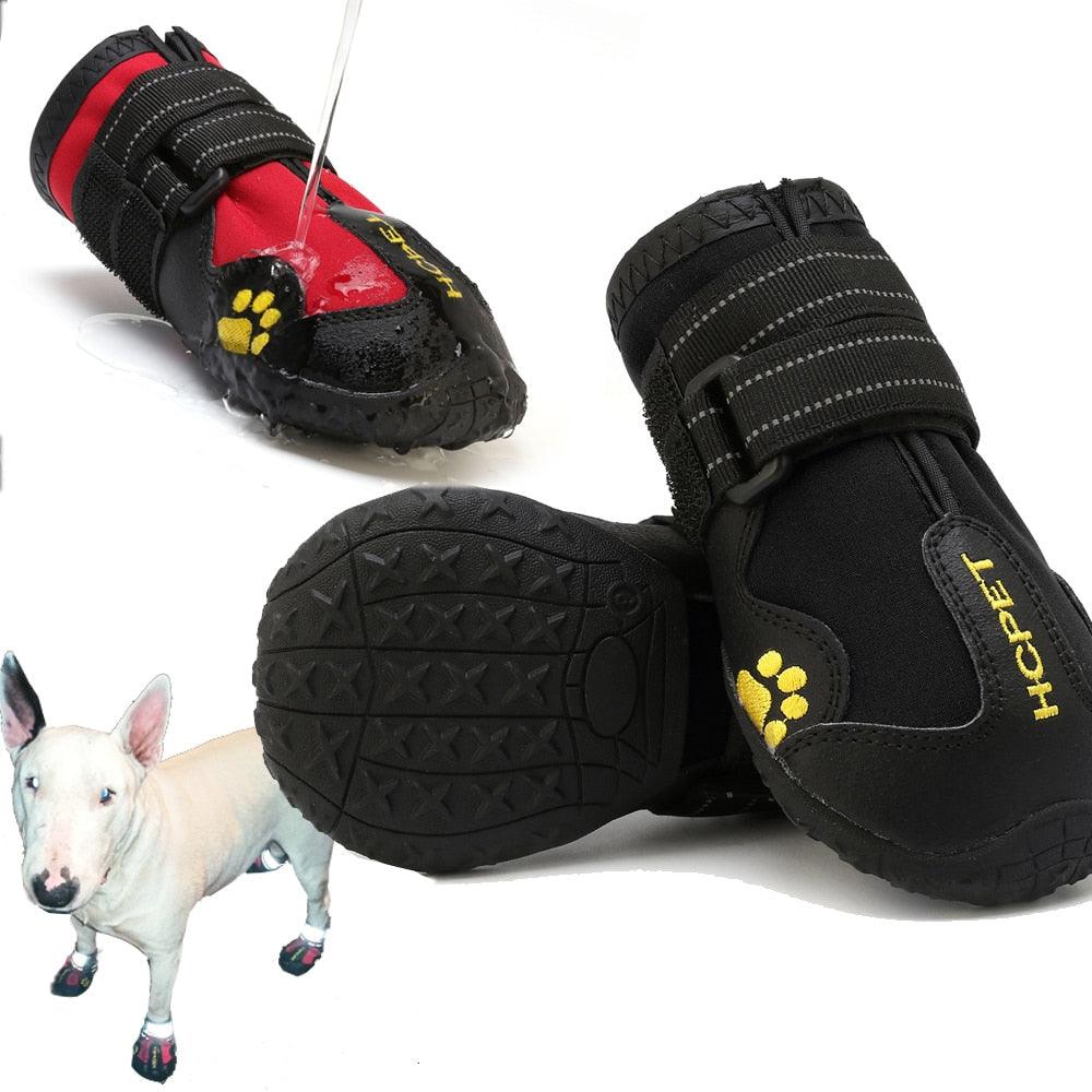 Waterproof Non-Slip Dog Shoes with Reflective Straps and Adjustable Fit