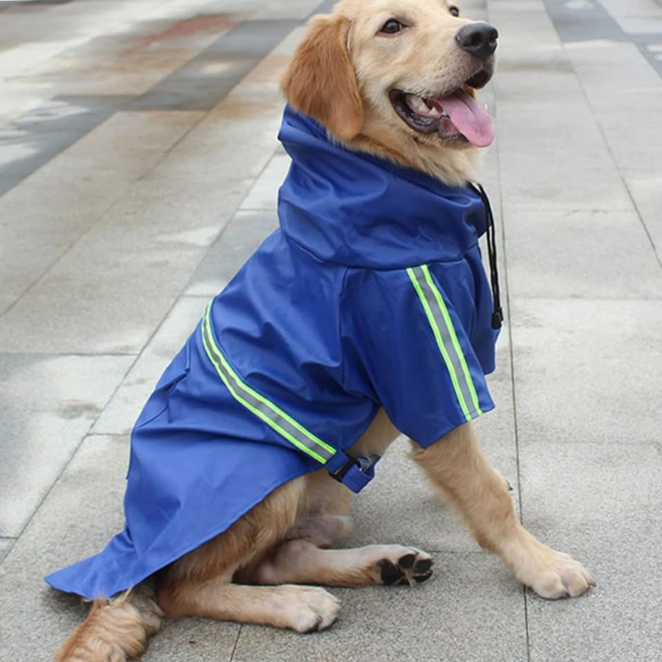 Waterproof Dog Raincoat with Adjustable Fit and Lightweight Design