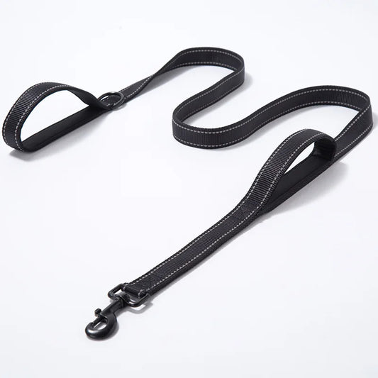 Lunaro | Reflective double-handle dog leash for safety and control