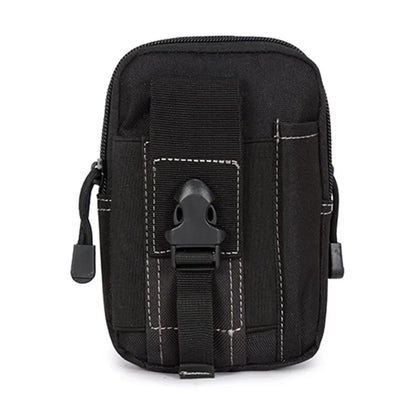 Tactical Nylon Molle Pouch Waist Pack with Phone Pocket for Hiking and Outdoor Use