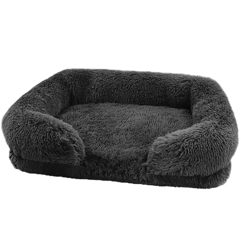 Chloe™ Plush Pet Sofa Bed with Cotton Cushion and Washable Design