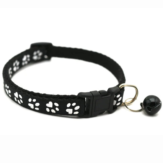 Luna | Adjustable bowtie dog collar with bell and playful print