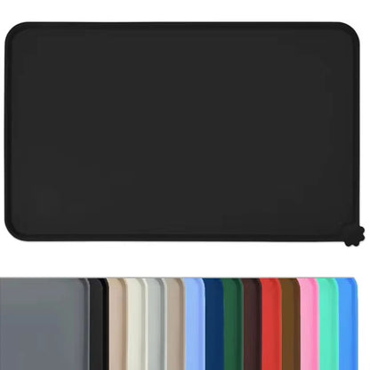Waterproof Silicone Pet Food Mat – Non-Slip High-Lipped Feeding Pad for Dogs & Cats