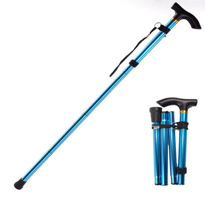 Folding Aluminum Walking Cane – Lightweight Telescopic Hiking & Trekking Stick
