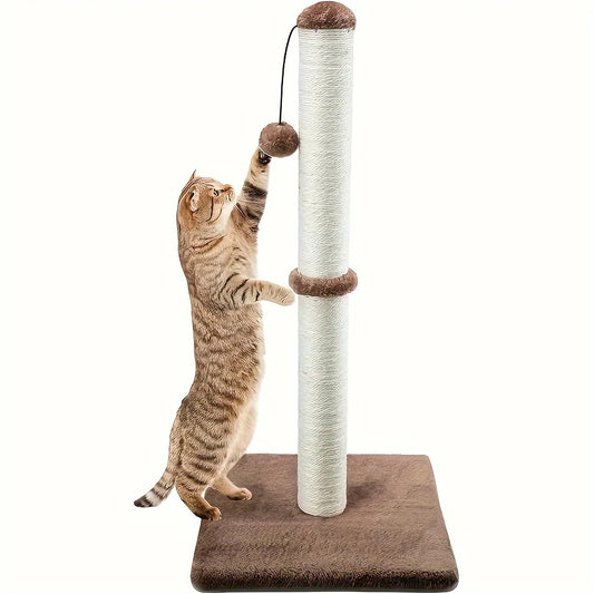 Oliver™ Tall Sisal Cat Scratching Post – Sturdy & Interactive Design