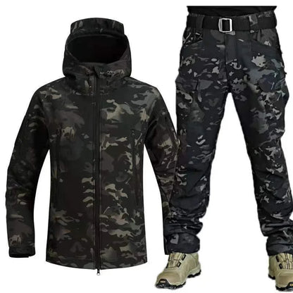 Waterproof Tactical Jacket & Pants Set for Winter Hiking and Outdoor Sports