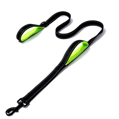 Lunaro | Reflective double-handle dog leash for safety and control