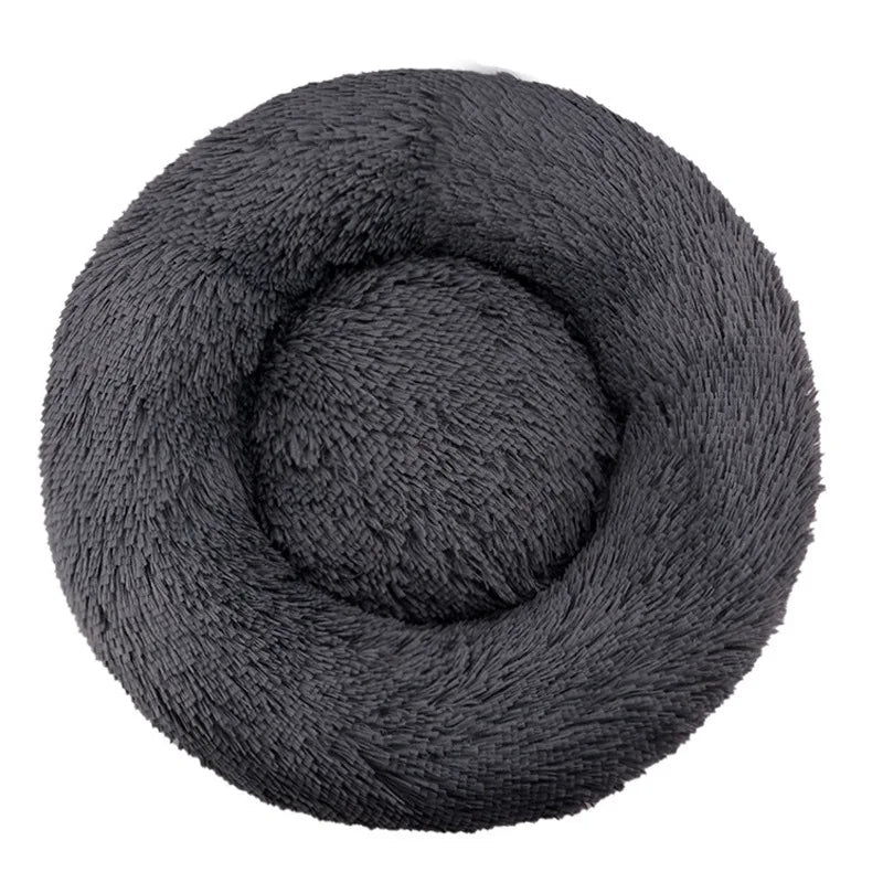 Milo Round Plush Dog Bed – Calming Comfort All Year Round