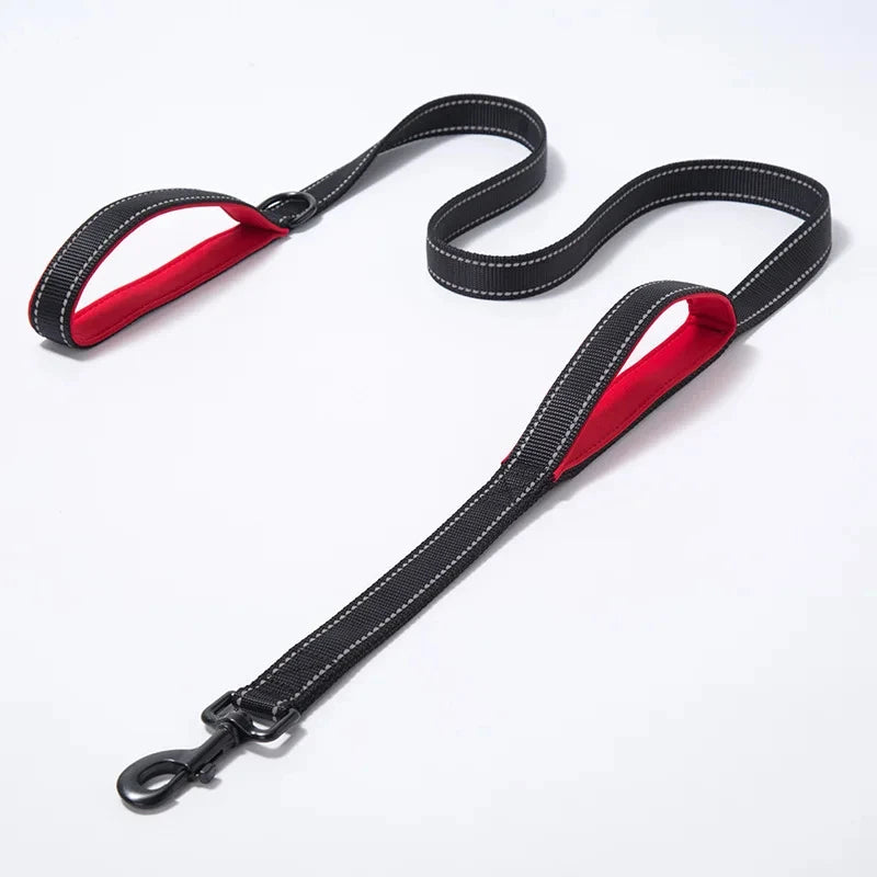 Lunaro | Reflective double-handle dog leash for safety and control