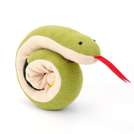 Snuffle Snake Enrichment Toy – Interactive Fleece Slow Feeder for Dogs