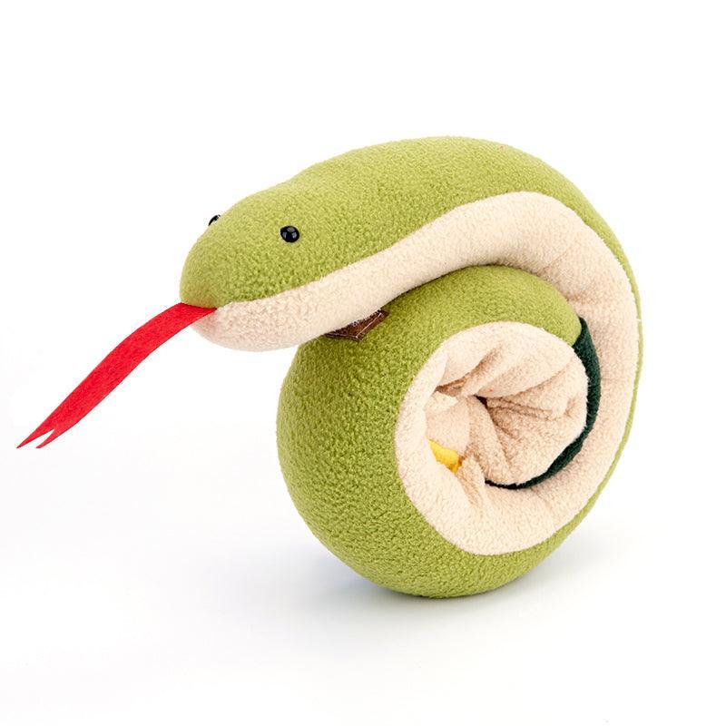Snuffle Snake Enrichment Toy – Interactive Fleece Slow Feeder for Dogs