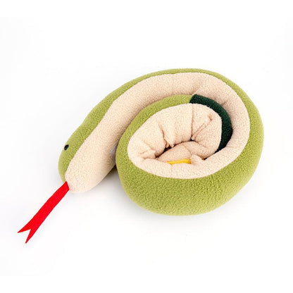 Snuffle Snake Enrichment Toy – Interactive Fleece Slow Feeder for Dogs