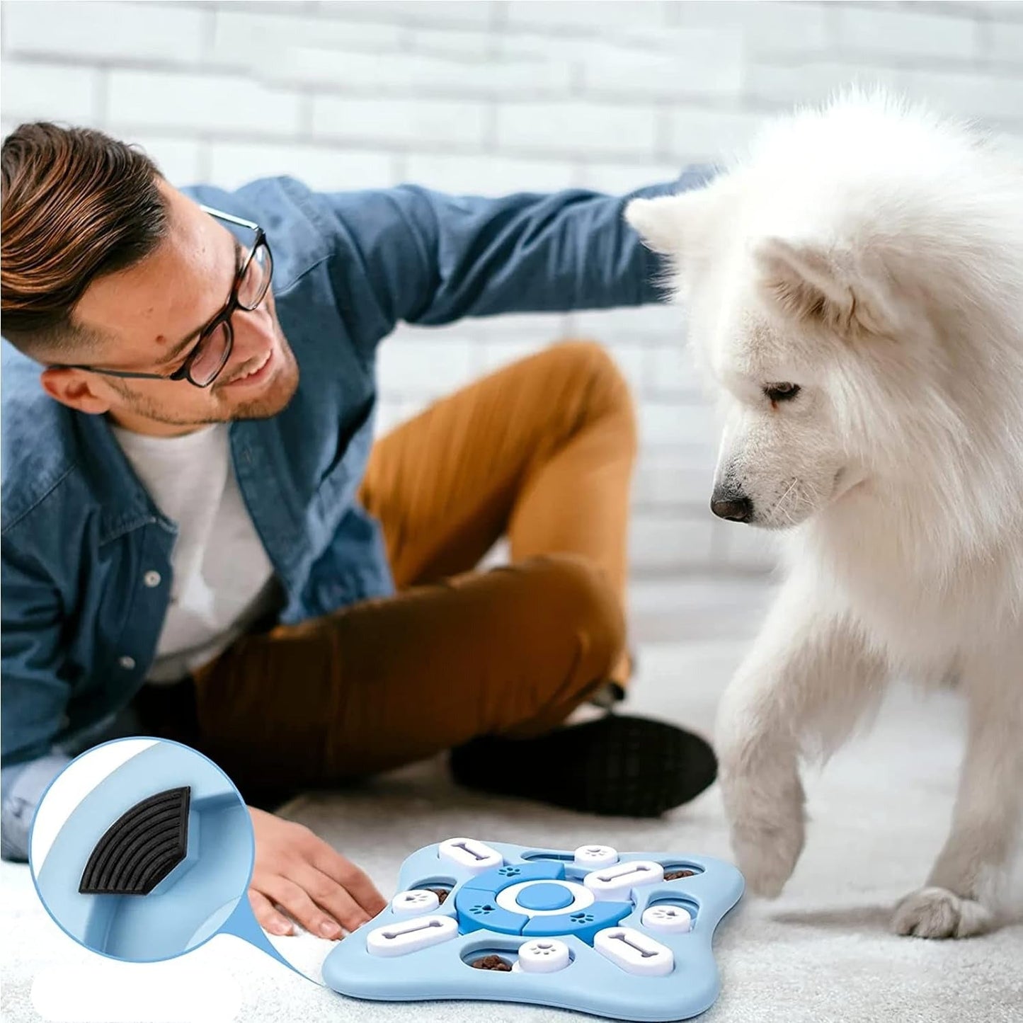 Charlie™ Interactive Play Station with Puzzle Feeder Design