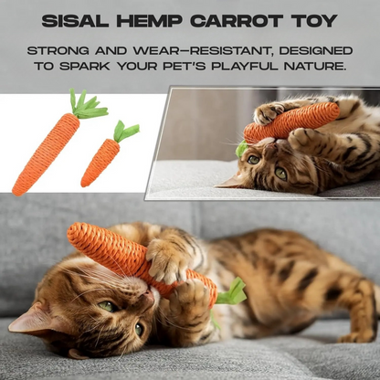 Whiskerchew™ Carrot Cat Teething Toy Bite-resistant, scratch-friendly