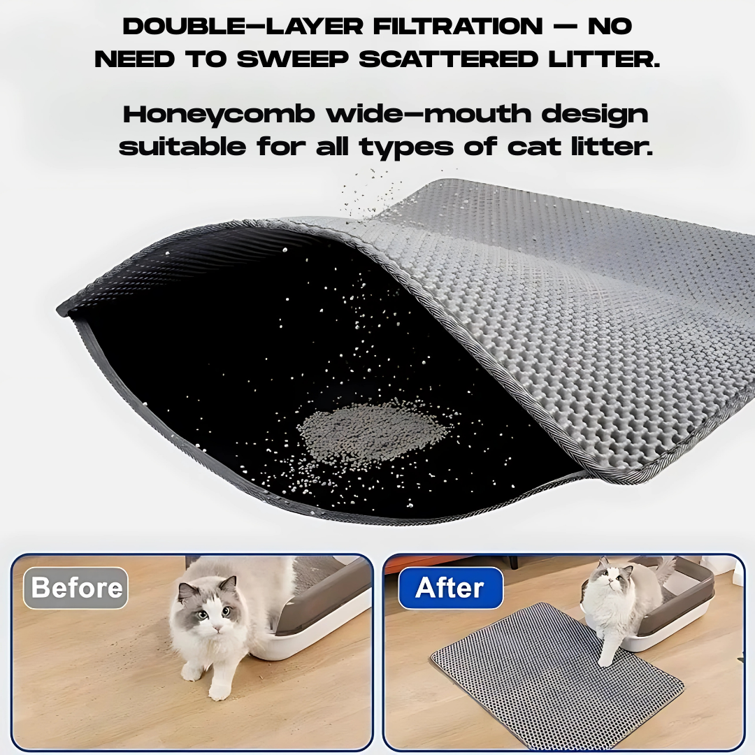 Waterproof Cat Litter Trap Mat Double-layer Mat For a Cleaner Home