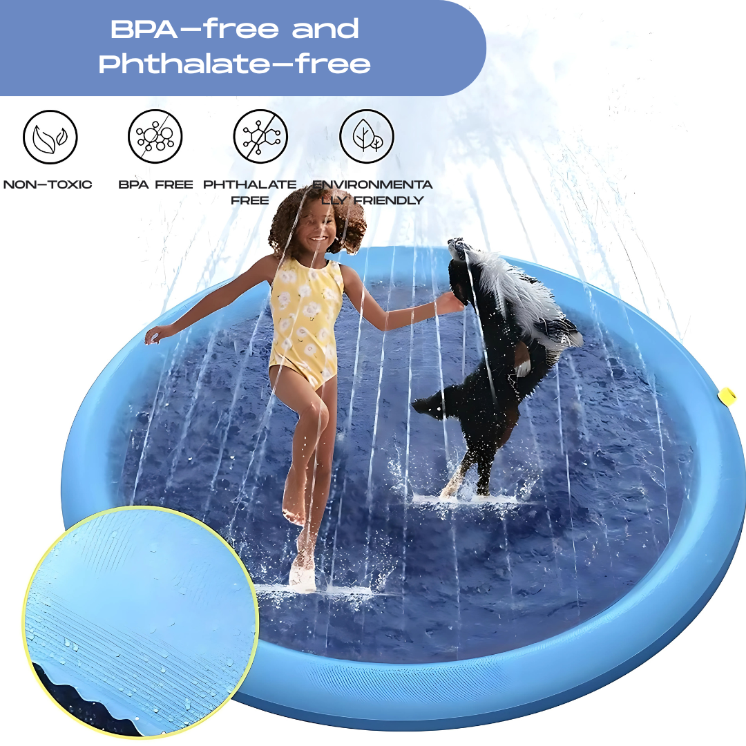 Bo™ Splash Dog Sprinkler Mat Foldable summer water play pad
