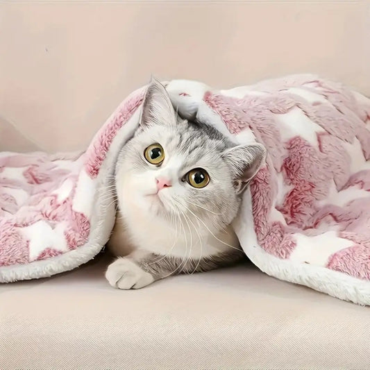 Ultra-Warm Pet Bed with Soft Cotton and Microfiber Cushion