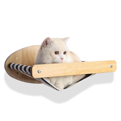 Purrfect Pine Wood Cat Adventure Set – Cozy Hideaways, Climbing Fun & Relaxing Hammock