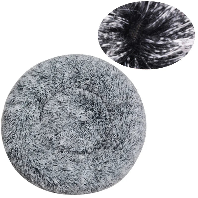 Milo Round Plush Dog Bed – Calming Comfort All Year Round