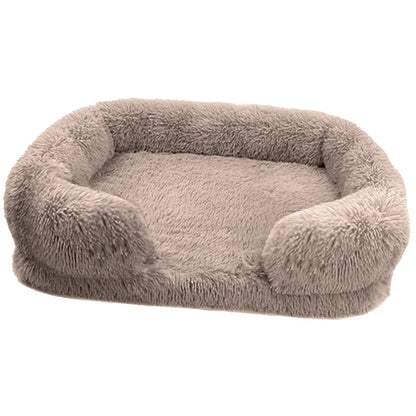 Chloe™ Plush Pet Sofa Bed with Cotton Cushion and Washable Design