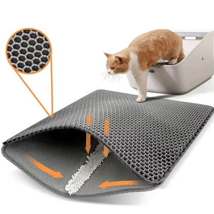 Waterproof Cat Litter Trap Mat Double-layer Mat For a Cleaner Home