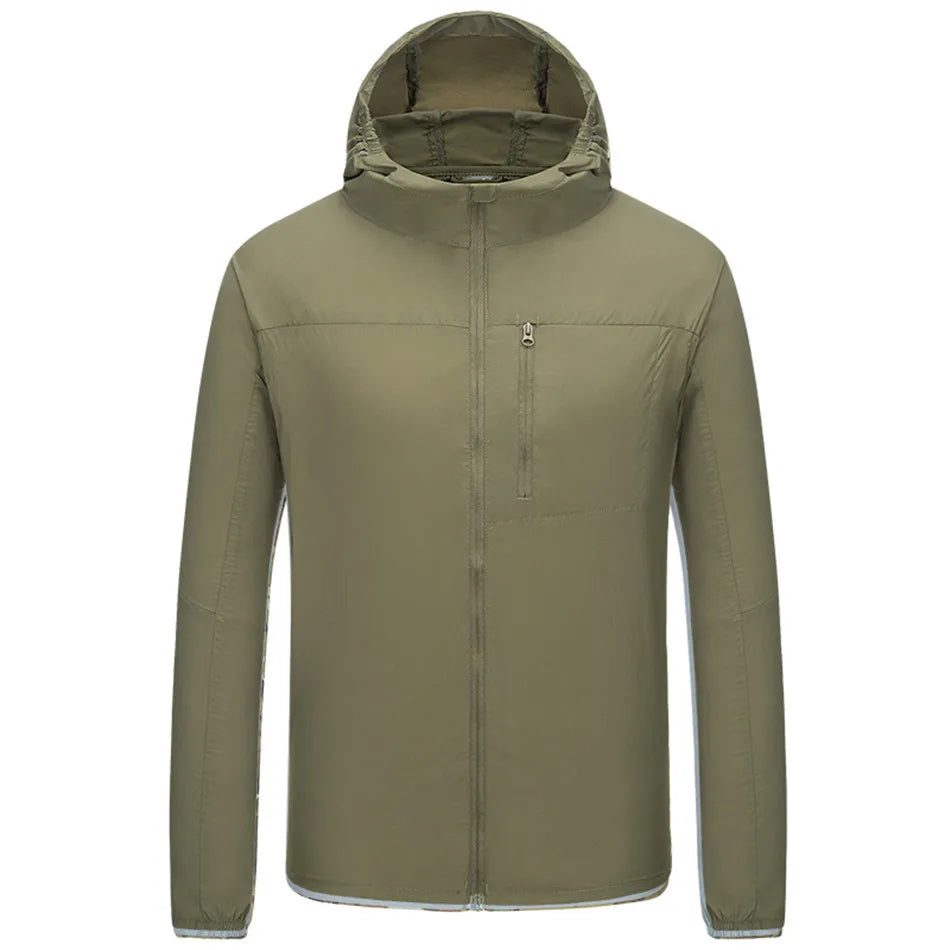 Men's Outdoor Tactical Sunscreen Jacket – Lightweight Waterproof Hiking Windbreaker