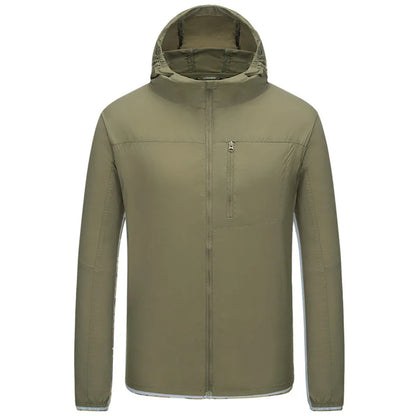 Men's Outdoor Tactical Sunscreen Jacket – Lightweight Waterproof Hiking Windbreaker