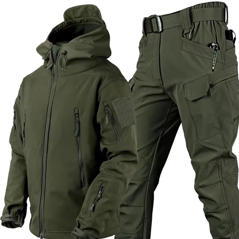Waterproof Tactical Jacket & Pants Set for Winter Hiking and Outdoor Sports