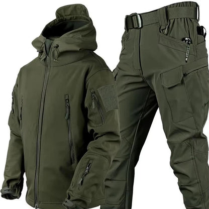 Waterproof Tactical Jacket & Pants Set for Winter Hiking and Outdoor Sports