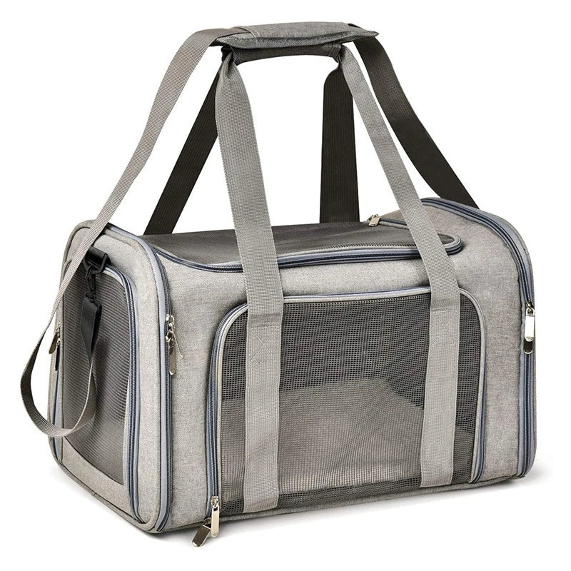 Portable Soft Sided Pet Carrier Bag for Dogs and Cats Travel