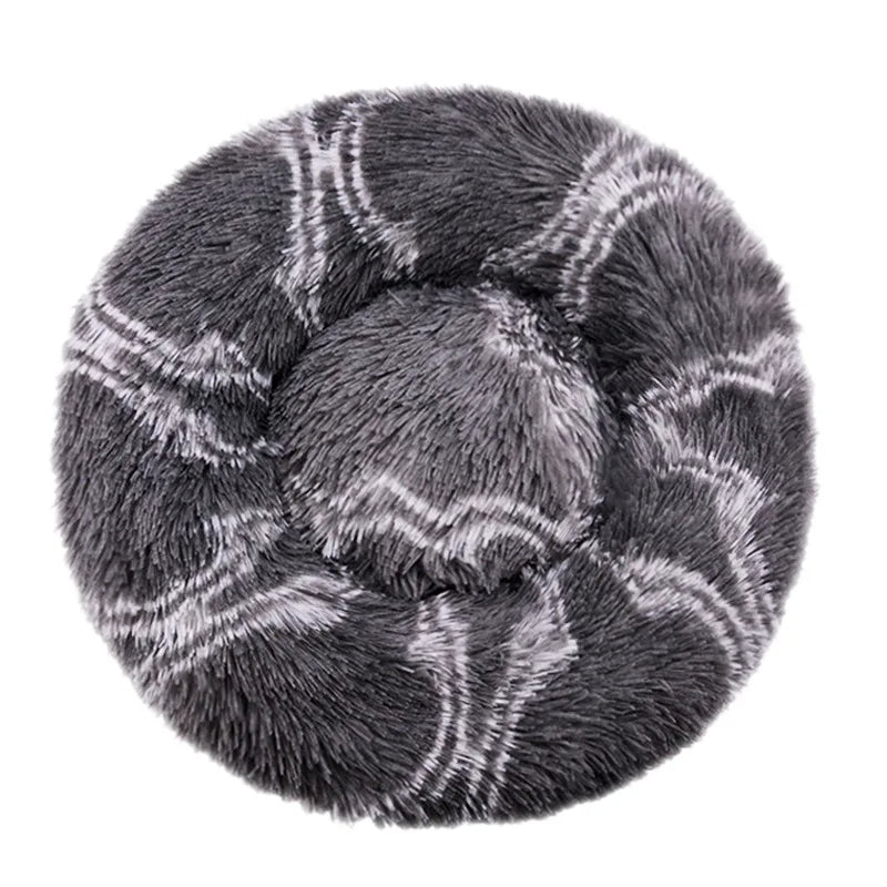 Milo Round Plush Dog Bed – Calming Comfort All Year Round