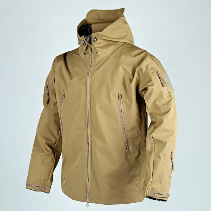 Men's Tactical Soft Shell Jacket – Waterproof Windbreaker Outdoor Military Coat