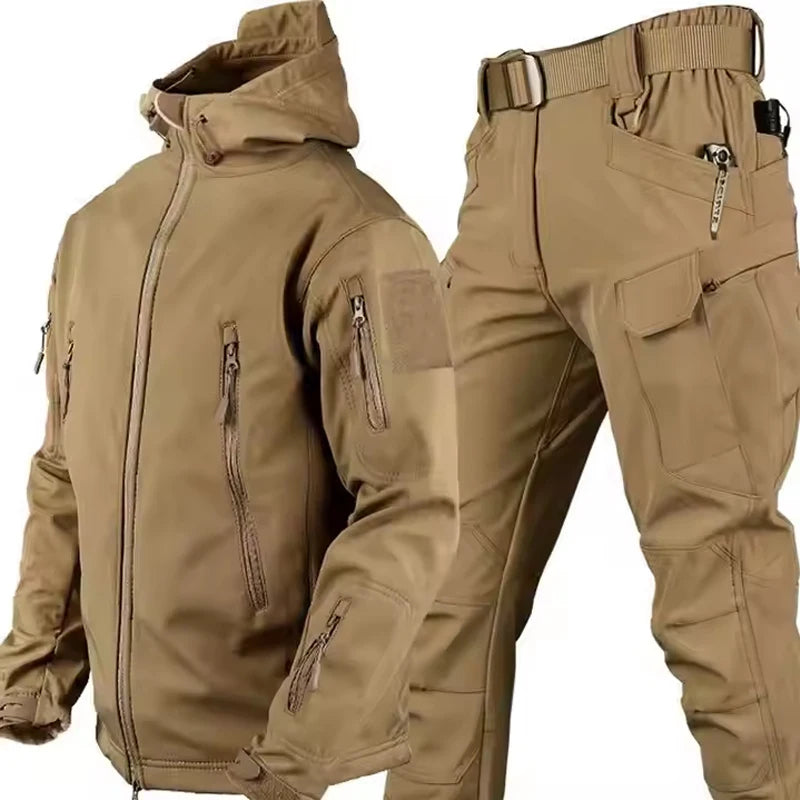 Waterproof Tactical Jacket & Pants Set for Winter Hiking and Outdoor Sports