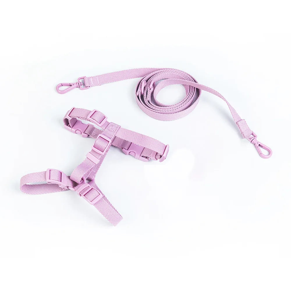 Cleo™ Macaron Dog Harness Set Dual-head leash