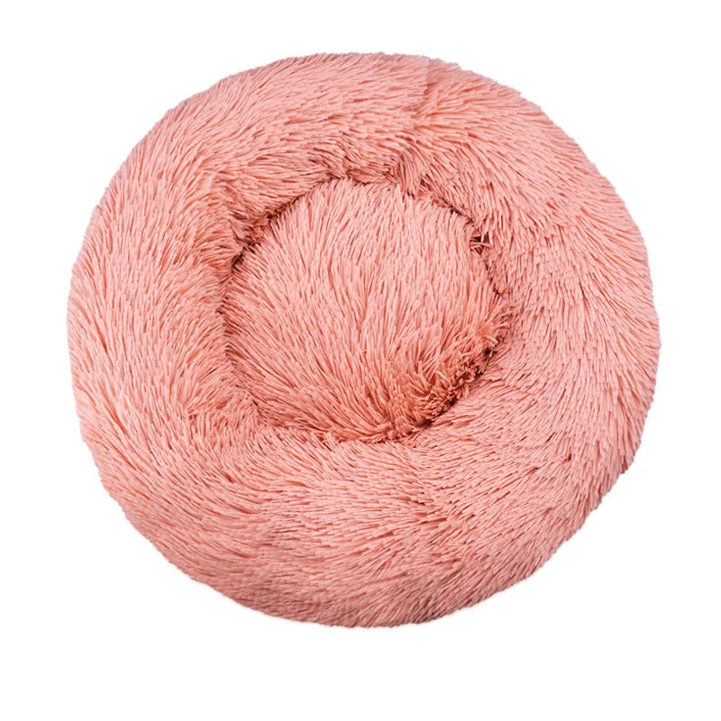 Milo Round Plush Dog Bed – Calming Comfort All Year Round