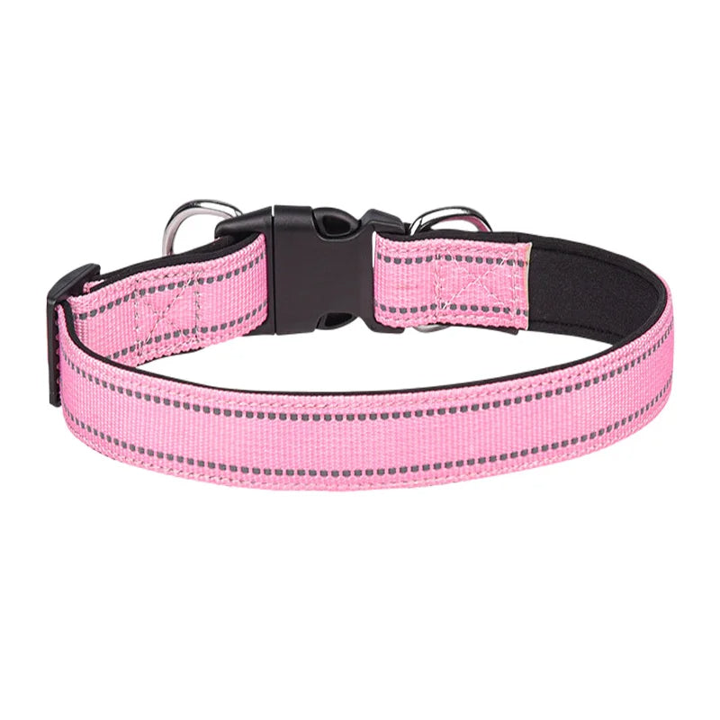 Vilo | Shock-absorbing reflective dog collar with dual D-rings