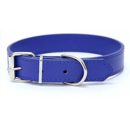 Finn™ Solid PU Leather Dog Collar Adjustable