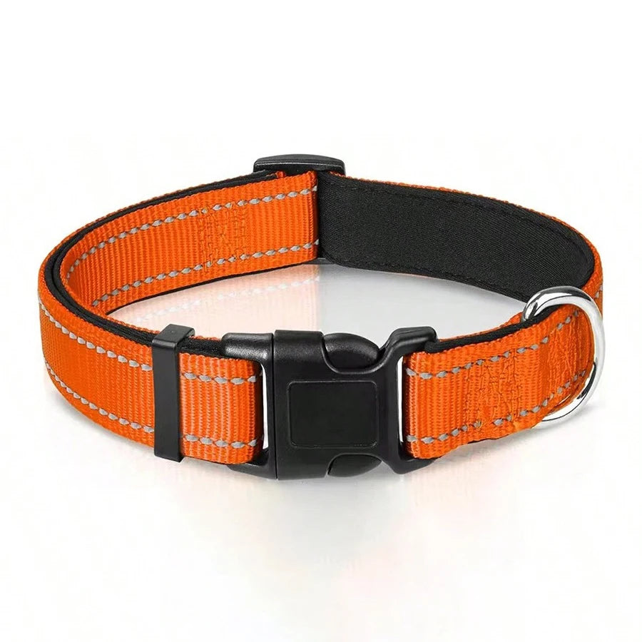 Leo | Reflective padded dog collar with breathable safety design