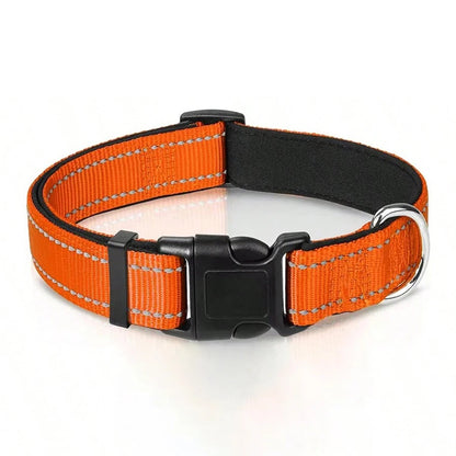 Leo | Reflective padded dog collar with breathable safety design