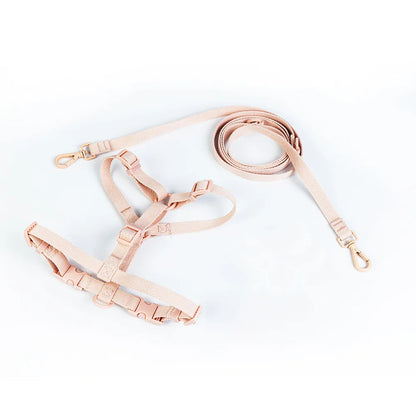 Cleo™ Macaron Dog Harness Set Dual-head leash